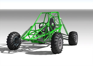 山地車 3d圖資料 山地車沙灘車設計圖 diy四輪越野車自制鋼管卡丁車