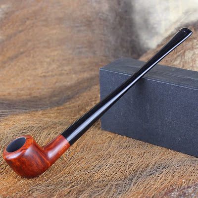 石楠木小烟斗迷你烟斗便携阅读斗长柄烟斗小号马球斗男士入门直斗
