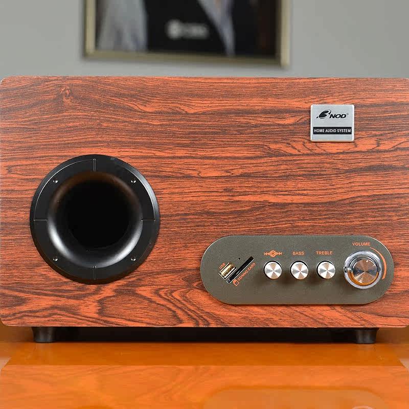 3nod/三诺 la-6900w 多媒体电脑音箱 插卡插u盘木质2.1音响低音炮