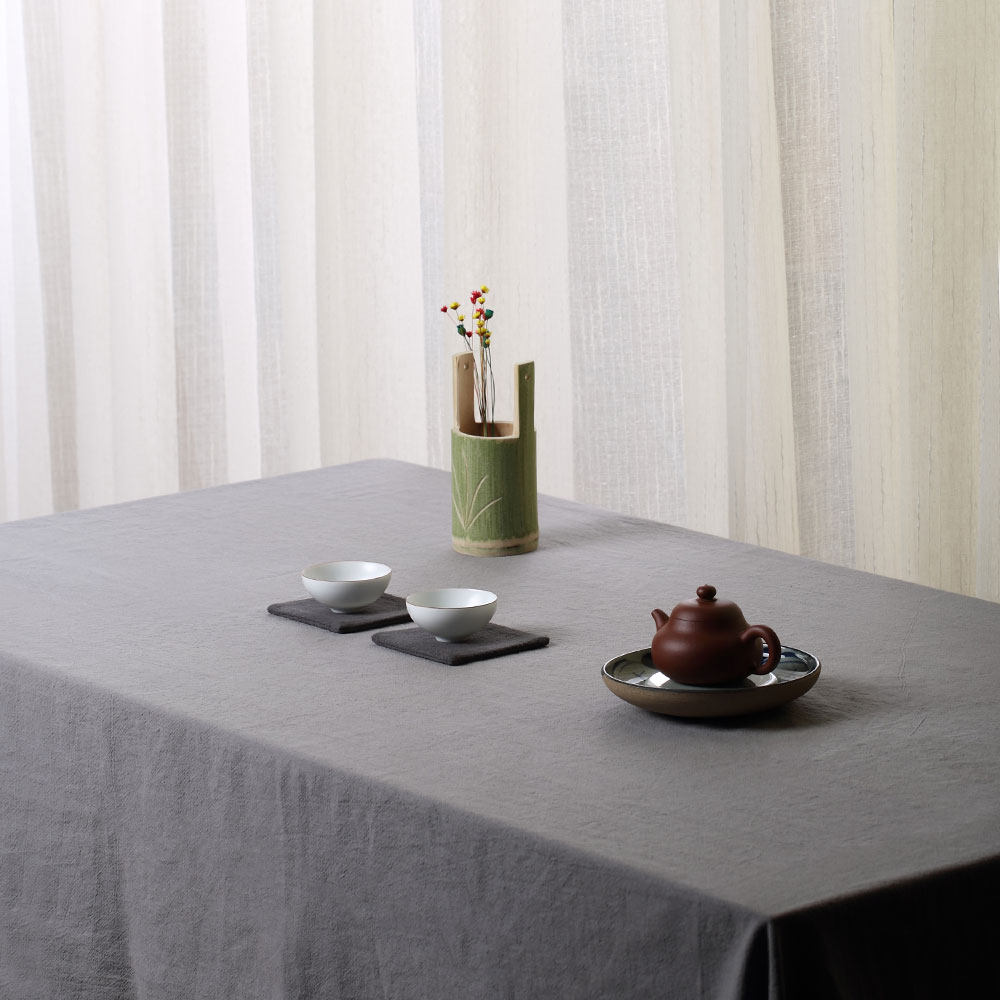 台布茶桌布 纯色茶席布单层棉麻布禅意茶道 茶席干泡席 加长茶席
