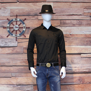 淘宝特卖 男装 衬衫 > 皇家雅格春季新款男休闲长袖衬衫韩版修身时尚