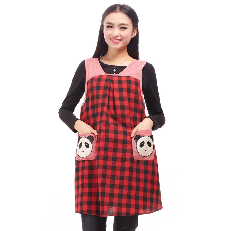 七之莲新款韩版女生可爱围裙 30003纯棉 防水里布厨房围裙