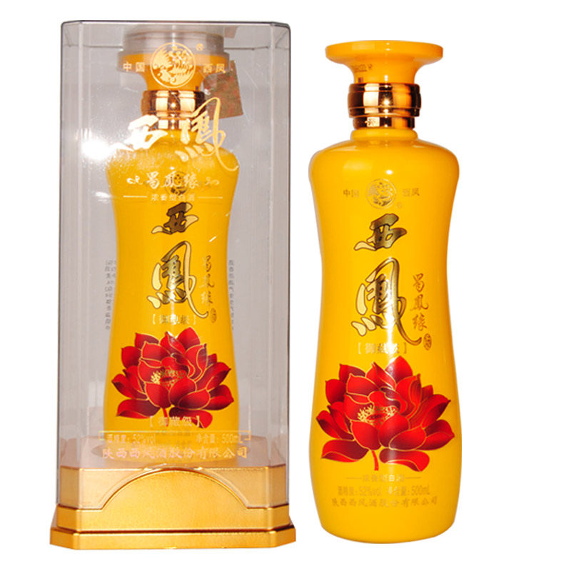 西凤52度蜀凤缘(御藏级)黄瓶 浓香型白酒整箱500ml*6瓶