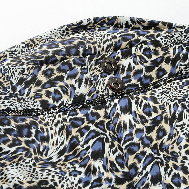 蒙赛尔羊毛裤中老年女士豹纹保暖裤纯羊毛 外穿棉裤大码gm1362