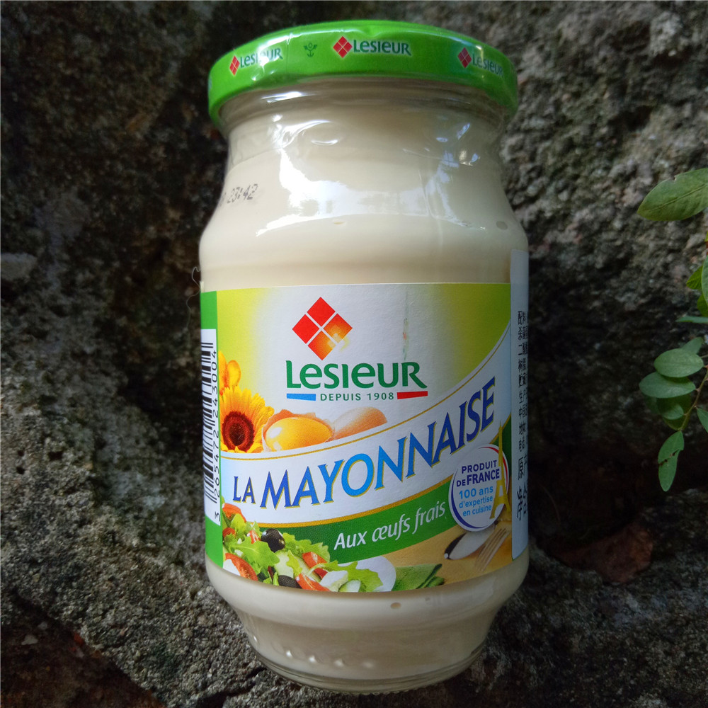 法國樂禧瑞玻璃瓶裝蛋黃醬麵包沙拉醬lesieur la mayonnaise 235g