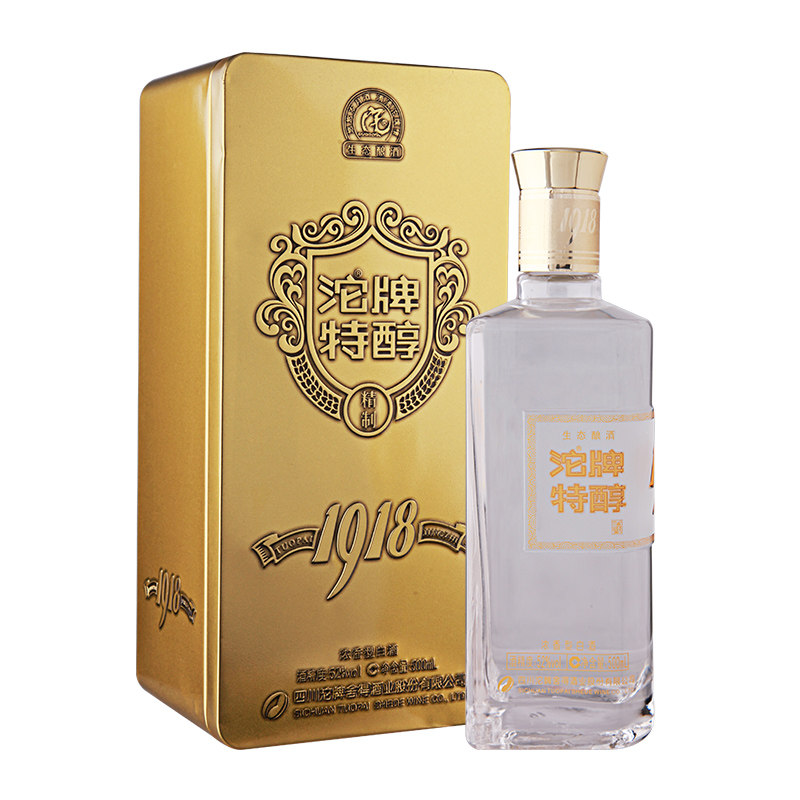 1919酒类直供 52度沱牌特醇1918精制500ml 国产浓香型白酒