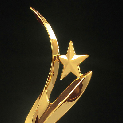 金属星星水晶奖杯定制现货五角星奖杯高档商务礼品服务明星奖杯