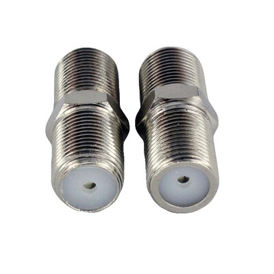 厂家直销加长f双通 公制直通 有线电视器材 对接头 双阴头包邮