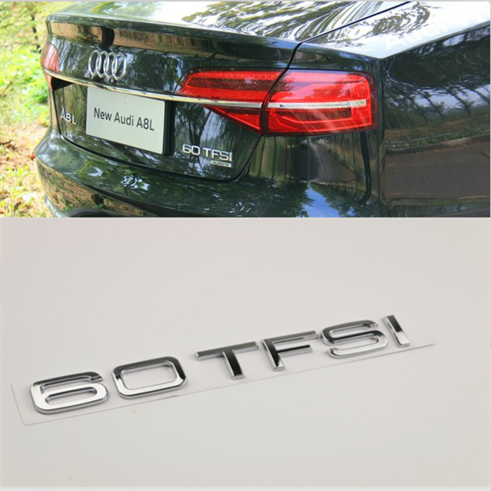 原厂奥迪a8/a8l/s8排量标60tfsi车尾标后字标数字标后备箱车标贴