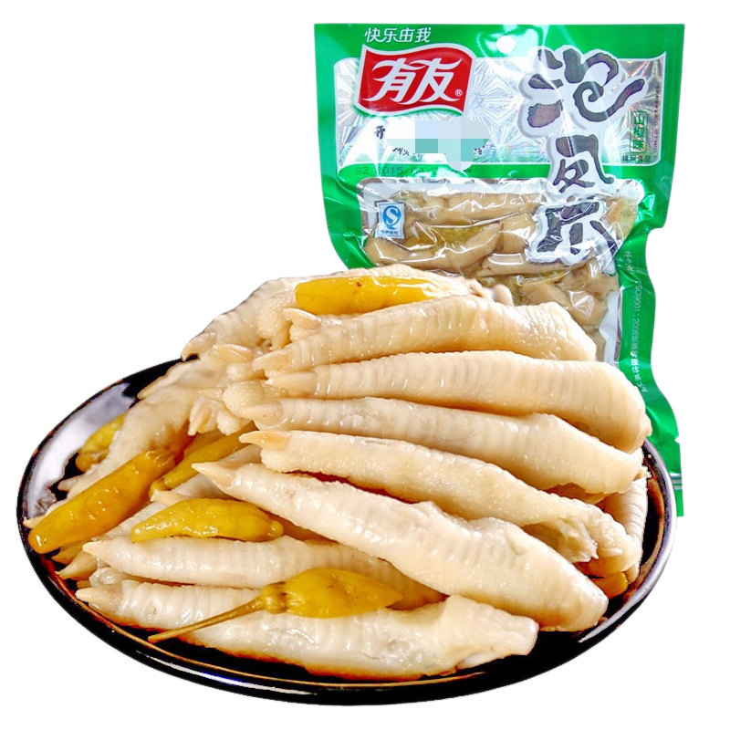 有友泡椒凤爪160g*3袋 正宗重庆特产山椒味泡凤爪香辣鸡爪零食品