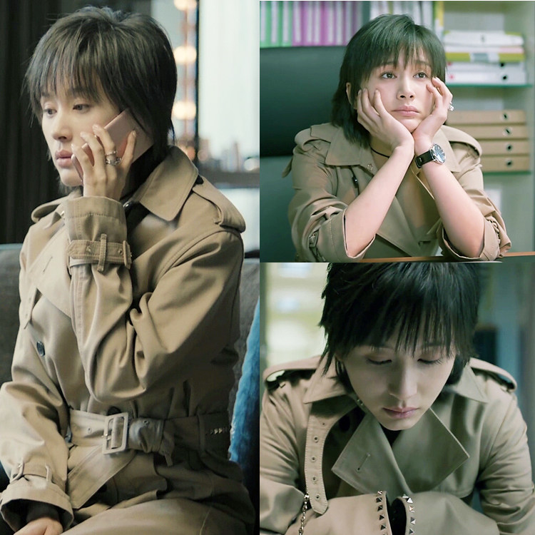 风衣女中长款春秋2017韩版新款杨幂明星同款宽松显瘦外套学生女装