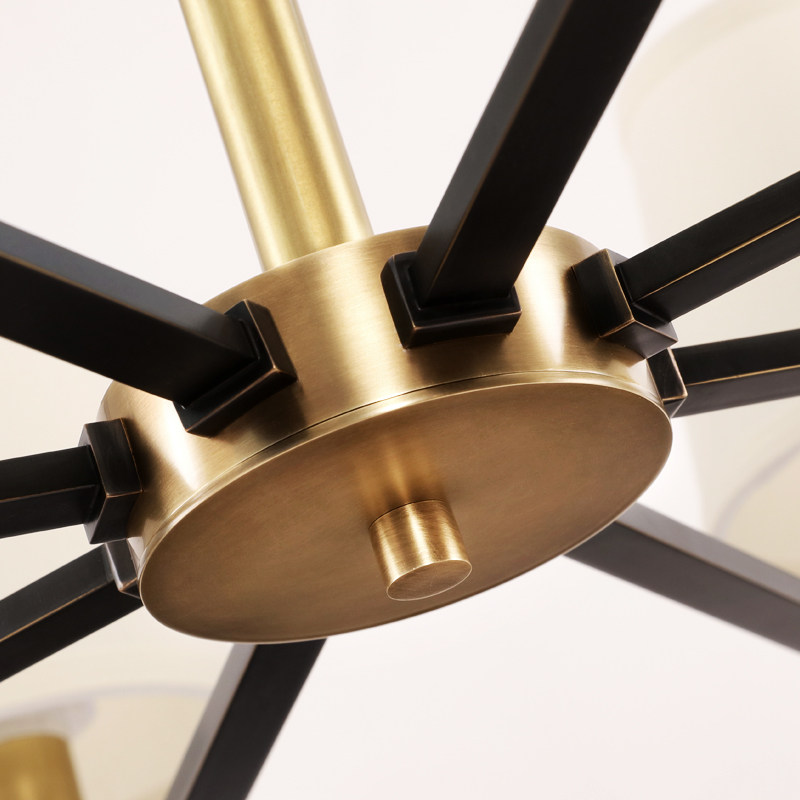 世冠 欧式吊灯客厅灯水晶灯简欧灯具餐厅灯美式铜灯大气全铜吊灯