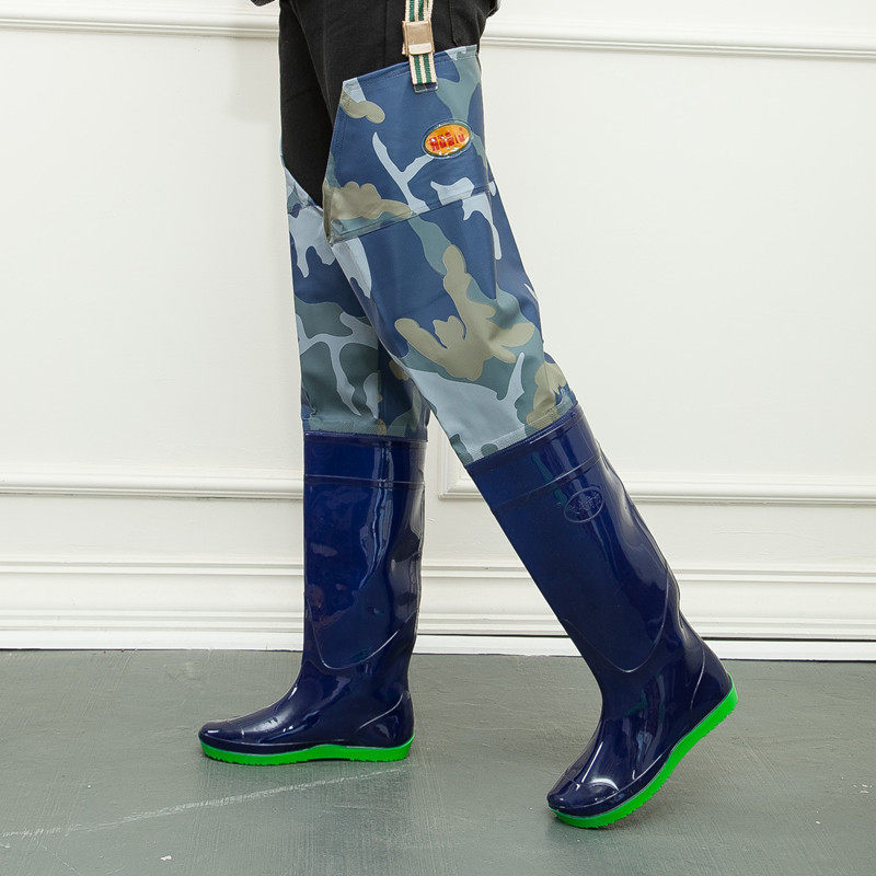 农夫肯力插秧靴男女雨鞋加厚下水裤半身钓鱼高筒捕鱼新品水鞋602
