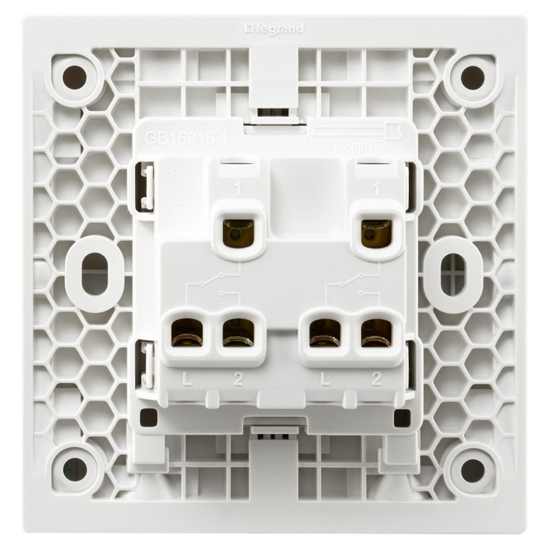 tcl罗格朗逸景二位双控带led灯开关86型开关插座 深砂银