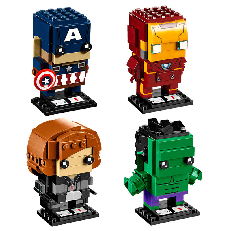 8月新品乐高方头仔系列41589captain america美国队长 brickheadz