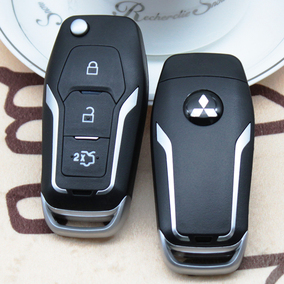 三菱汽车钥匙新劲炫格蓝迪欧蓝德翼神折叠钥匙改装折叠遥控器外壳