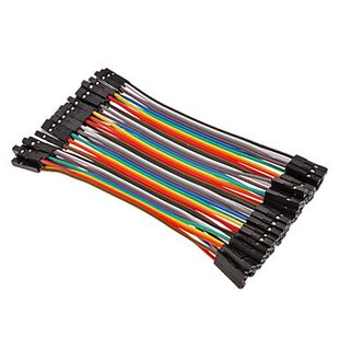 母对母 彩排线40p一排杜邦线 线长10cm 1p-1p 两头带座子40根一排