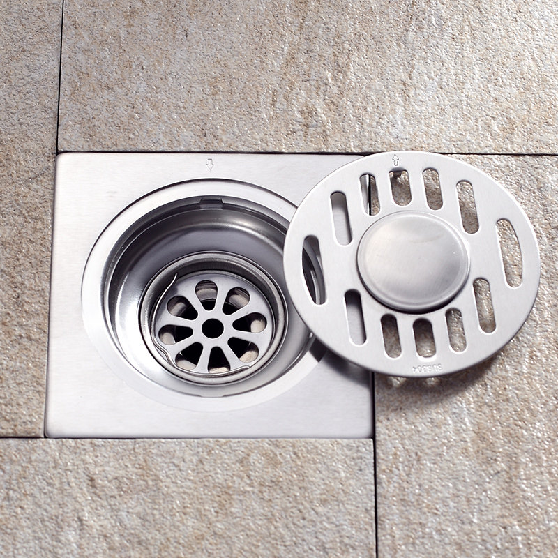 帝钢 卫生间下水道地漏不锈钢阳台洗衣机排水管防臭地漏 地漏芯