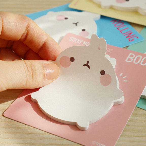 韩国正品bookcodi可爱萌molang兔便利贴n次贴留言条装饰便条便签