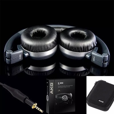 akg/爱科技k450便携式折叠耳机k451有线控通用音乐重低音耳麦hifi