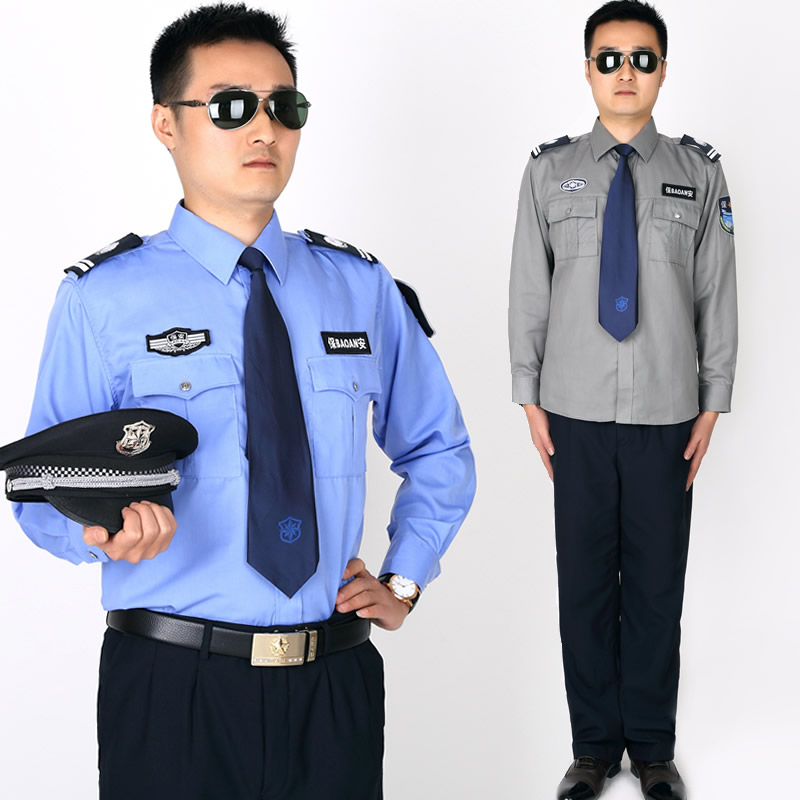 2017新款保安服短袖套裝襯衫男保安服夏裝安保物業制服工作服襯衣