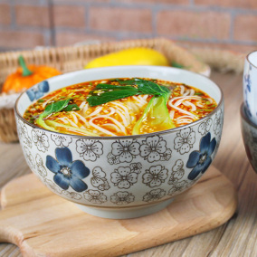 碗家用吃饭大碗汤碗面碗碗筷套装7寸8寸瓷碗骨瓷餐具陶瓷饭碗大号