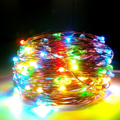 led灯带七彩变色户外防水铜线灯满天星usb室外装饰婚庆霓虹灯串