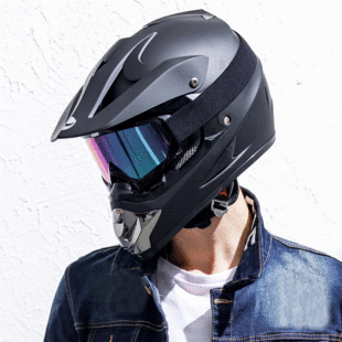 全盔 四季揭面盔全覆式全盔半盔赛车跑盔安全 vox双镜片摩托车头盔