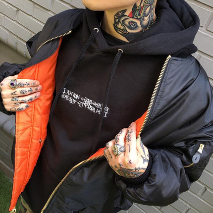 丝叔潮社 mossi 摩西刺绣虎头横须贺棒球服夹克外套男女情侣外套_8折