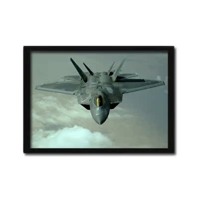 f-22猛禽 重型隐身战斗机 海报 装饰画墙画 实木相框 画框 有框画