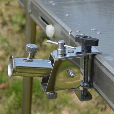 新款钓台卡沿滑动炮台架 钓台配件万向炮台架 前挂卡沿滑动炮台架