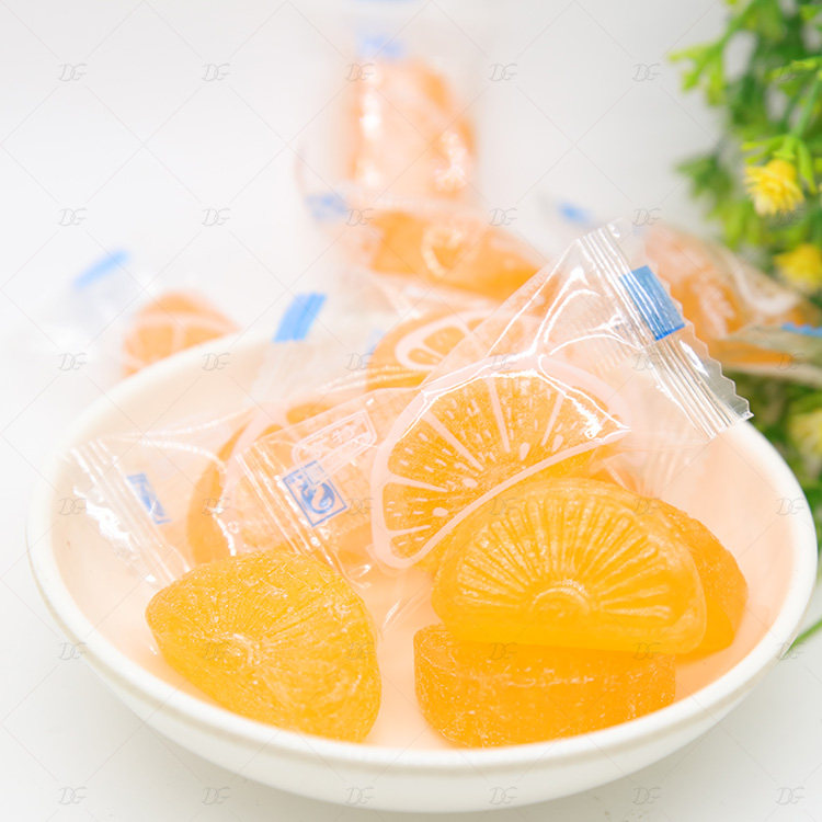 京特果汁橘桔子味水果硬糖散装500g结婚喜庆宴喜糖果经典童年味道
