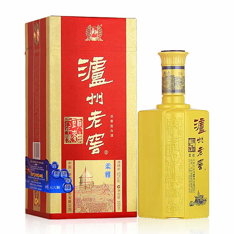 泸州老窖六年陈头曲柔雅 52度500ml*6瓶浓香型整箱白酒 包邮