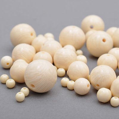 工料天下象牙圆珠佛树脂珠念珠diy配饰手串散珠配件