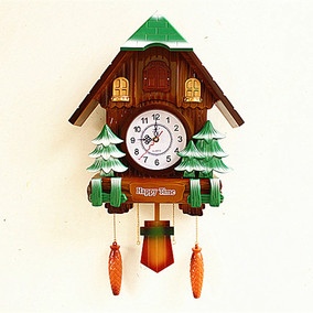 北极星机芯咕咕钟卡通创意挂钟儿童房卧室静音石英钟客厅钟表挂表