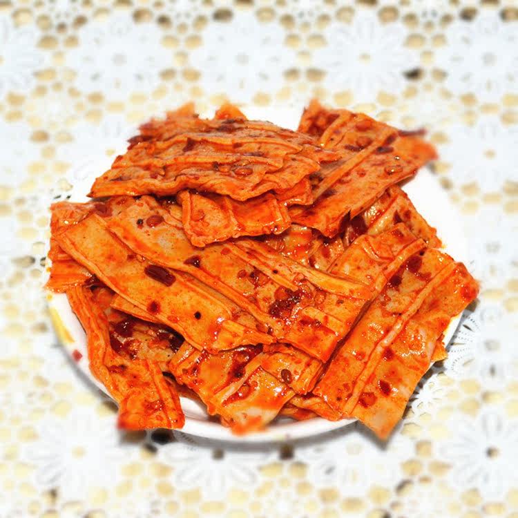 10袋包邮 邬辣妈香辣脆皮 脆皮香干 豆干熟食辣条辣味面筋零食90g