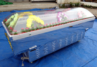 直销水晶棺材 殡葬棺材冷冻棺 钛合金冰棺水晶棺冷柜冰柜水晶棺材