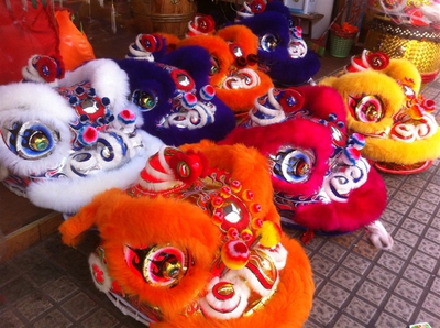 南方舞狮佛山醒狮全竹编狮头全竹篾狮头不易变形狮毛用纯羊毛制作