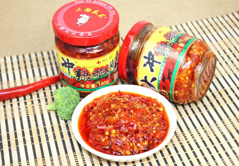 郴州特产 临武小徐瓜瓜大冲辣椒酱 180克瓶装 剁辣椒 下饭菜