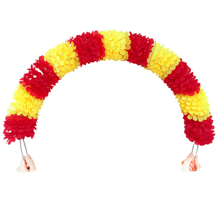 钢丝花环可弯可直圆半圆舞蹈花环夏威夷花环幼儿园道具加密大花片