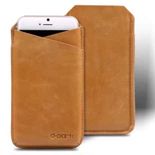 手机套 iphone6splus手机套 plus保护套 6s/6s 真皮 适用苹果 驼色4.