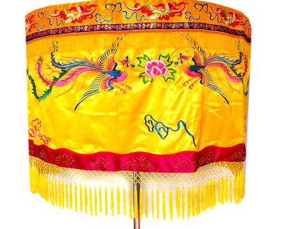 佛教用品1米凤凰宝盖五凤宝盖伞黄龙伞鼓伞黄罗伞华盖伞佛堂绣品