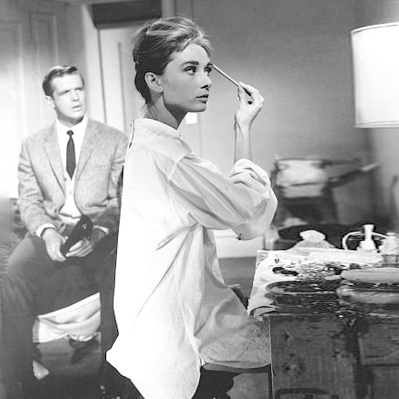 赫本同款衬衫 蒂凡尼的早餐 中长款bf风居家休闲睡衣长袖白衬衫女