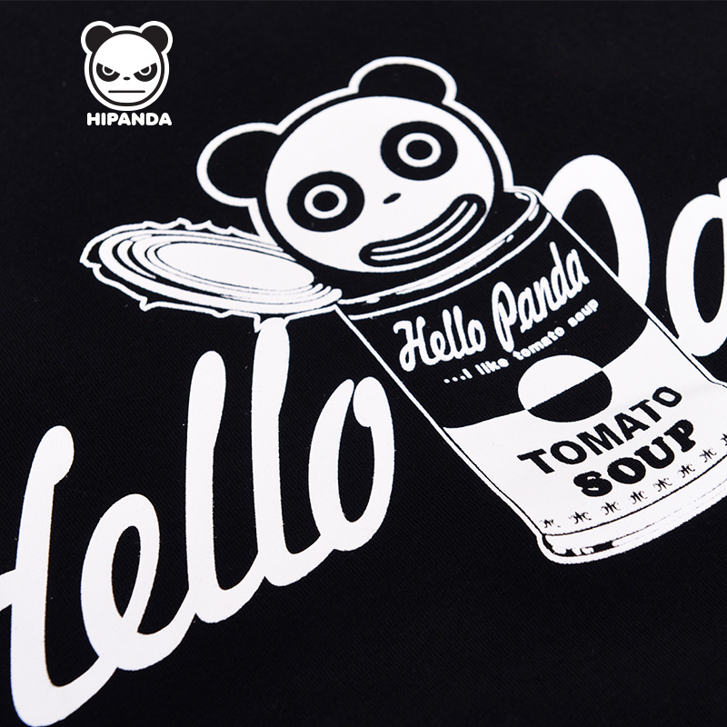 hipanda 你好熊猫 新款 设计潮牌 男款 hellopanda 短袖 圆领 t恤
