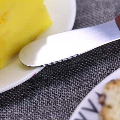 牛油刀黄油刀果酱刀黄油抹刀木柄不锈钢抹油刀抹刀奶油刀西餐刀具