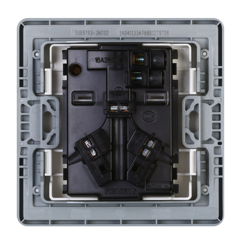 西门子三孔插座面板带开关 睿致睿智86型家用16a空调 墙壁三插暗