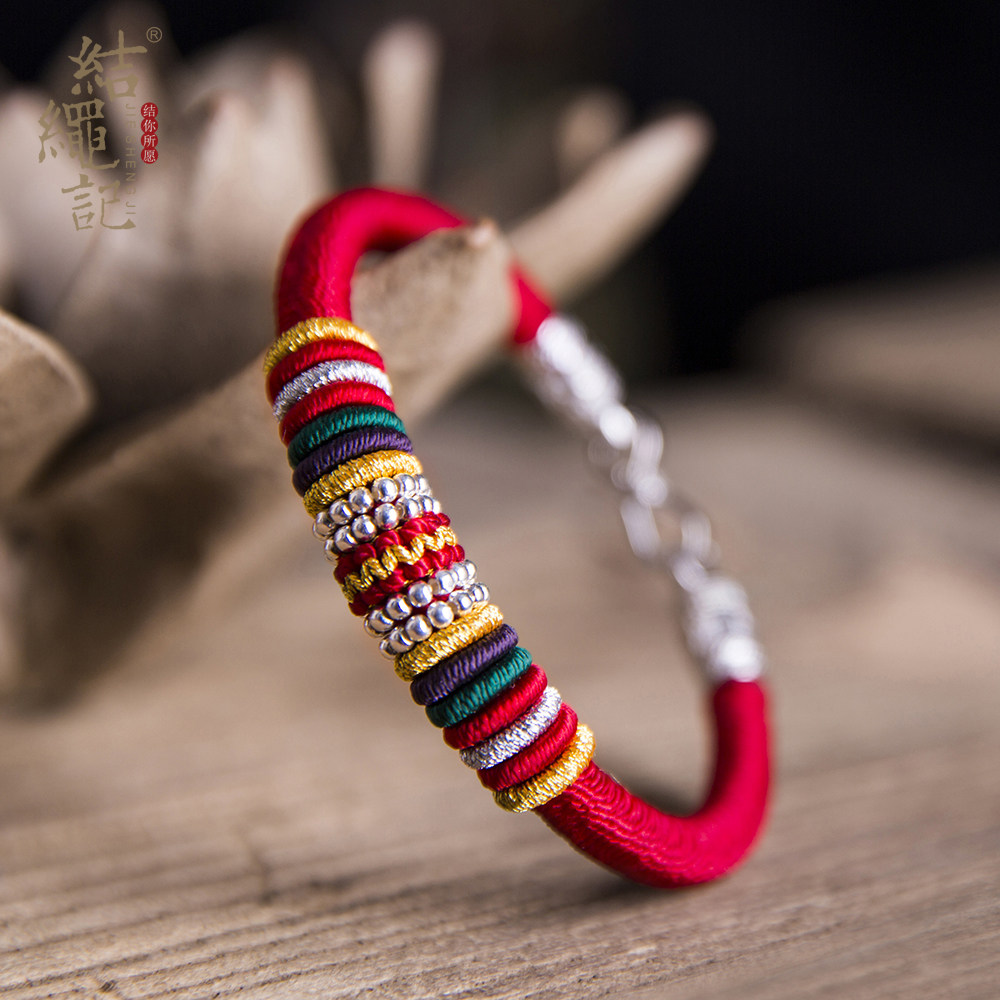 结绳记 九乘迦叶金刚绳四代升级版 天然绿松石 手工编织红绳手链