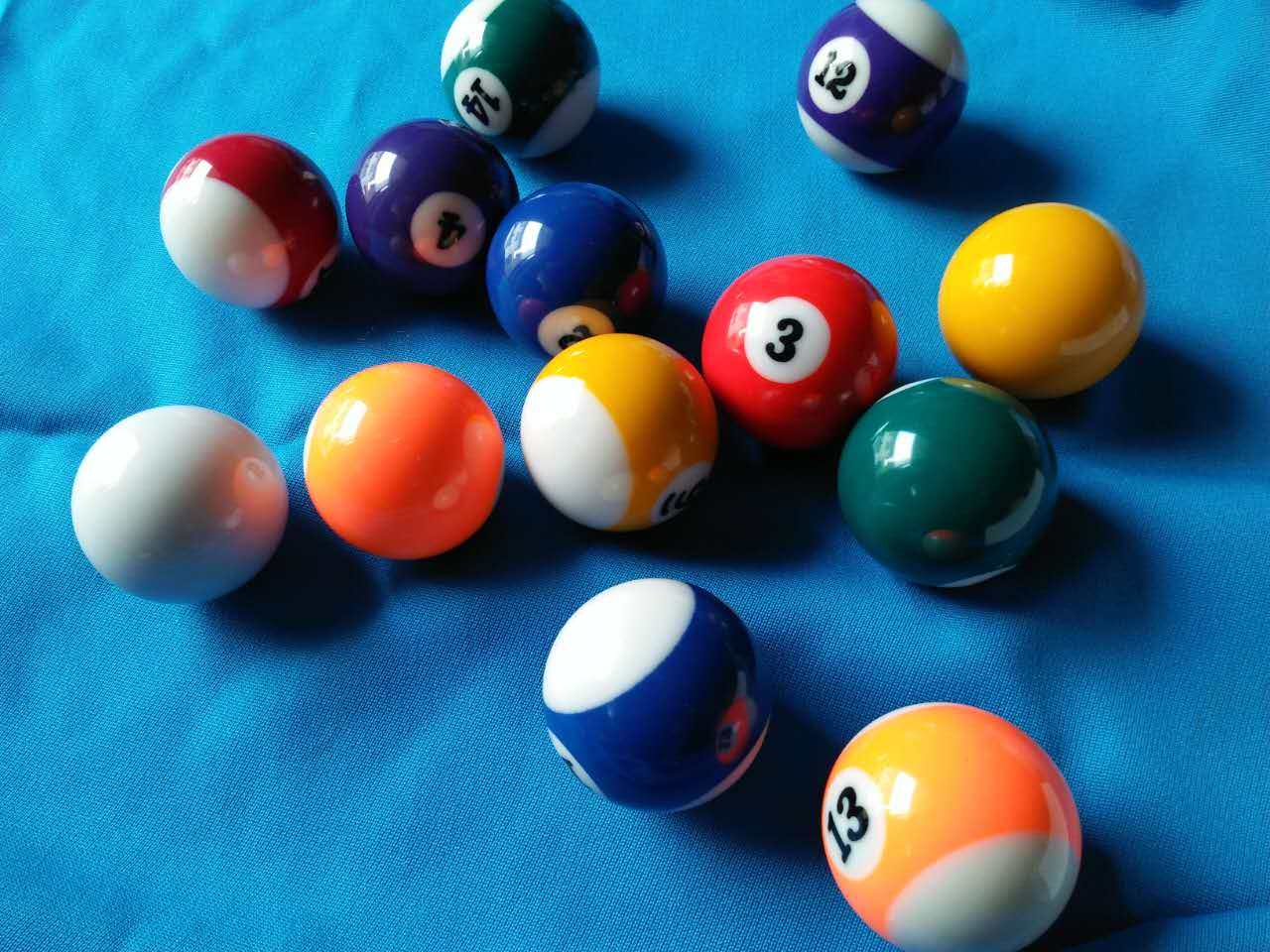 散卖16彩台球美式黑8台球子2号桌球母球花式零球单买包邮