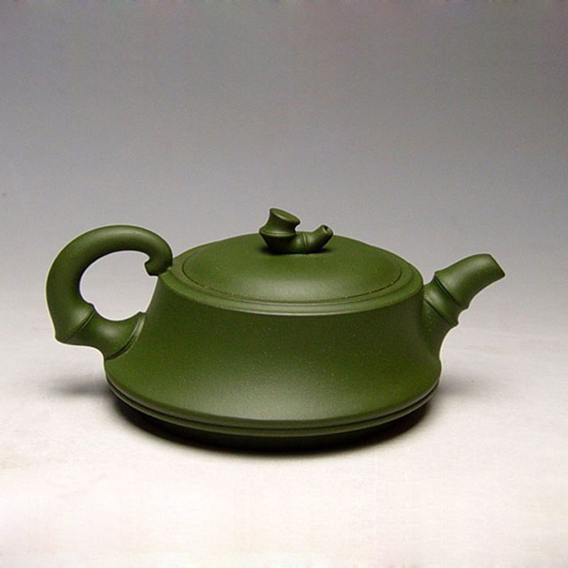 【湘谊】宜兴紫砂壶名家正品纯全手工茶壶朱丹丨一品竹段丨墨绿泥
