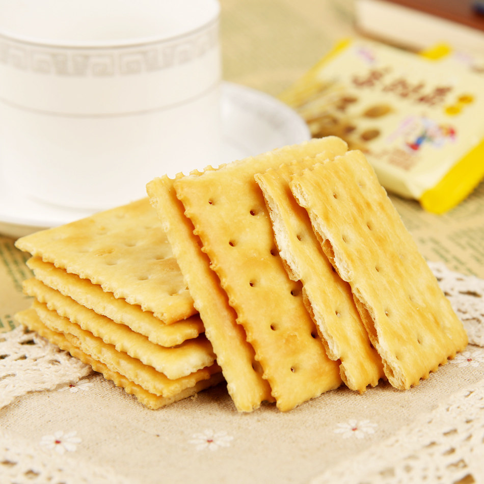 茶树菇无糖苏打饼干梳打饼干原味咸味饼干糖尿零食品500g